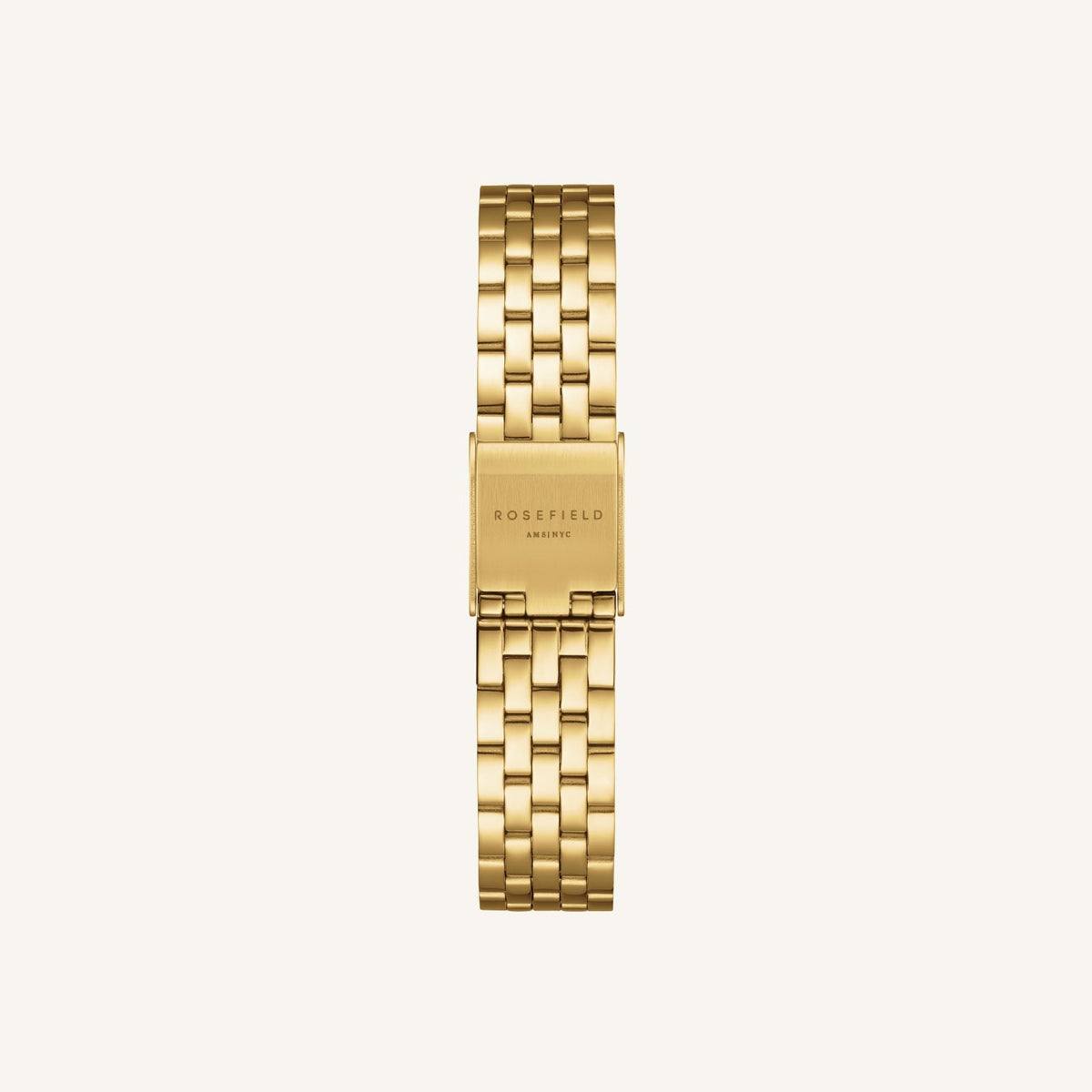 Gold-tone five-row bracelet with clasp