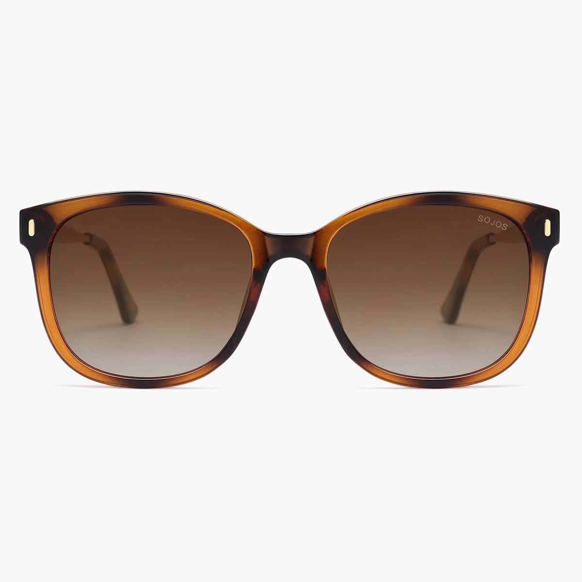 Brown tortoise oversized sunglasses with gradient lenses