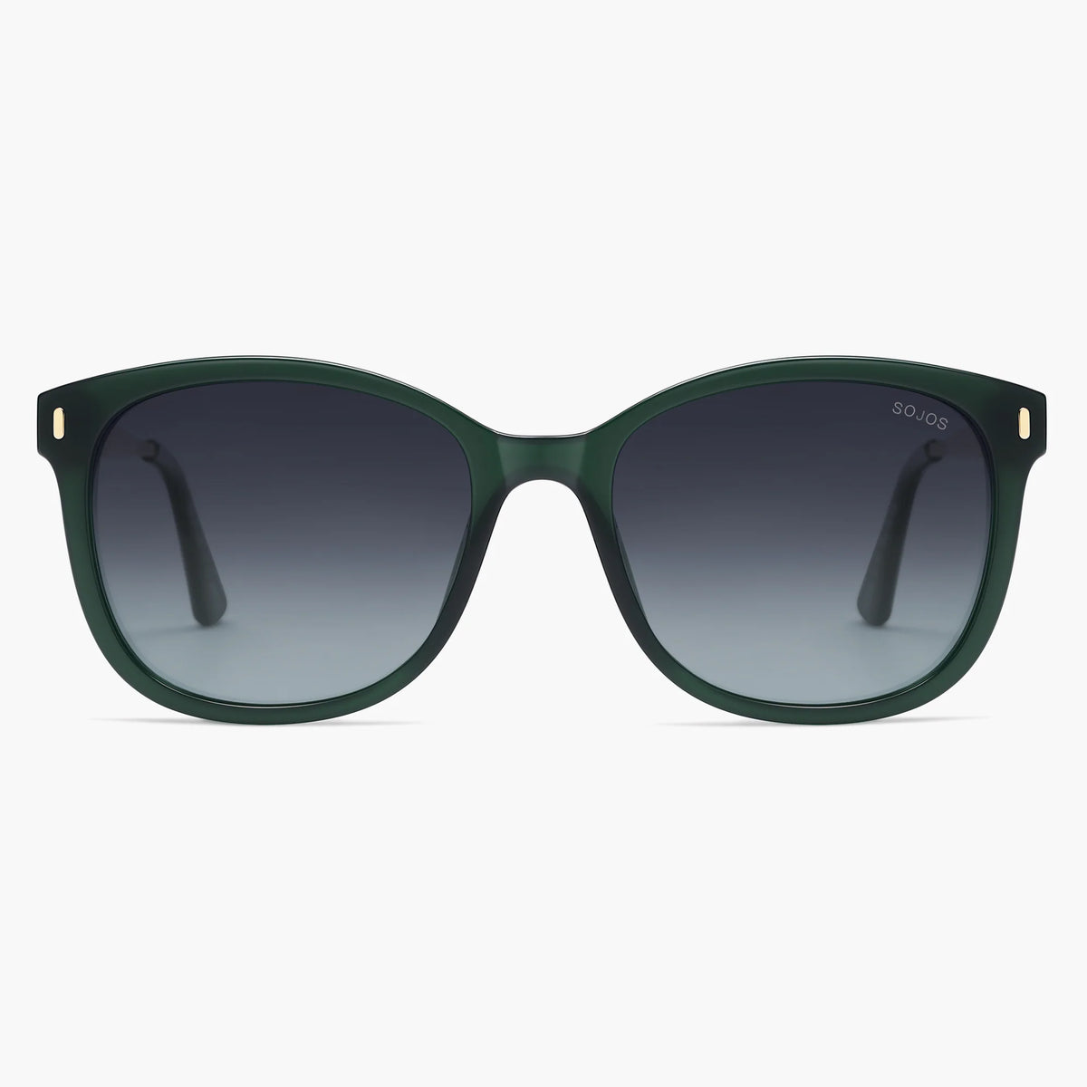 Milky green oversized sunglasses with green lenses