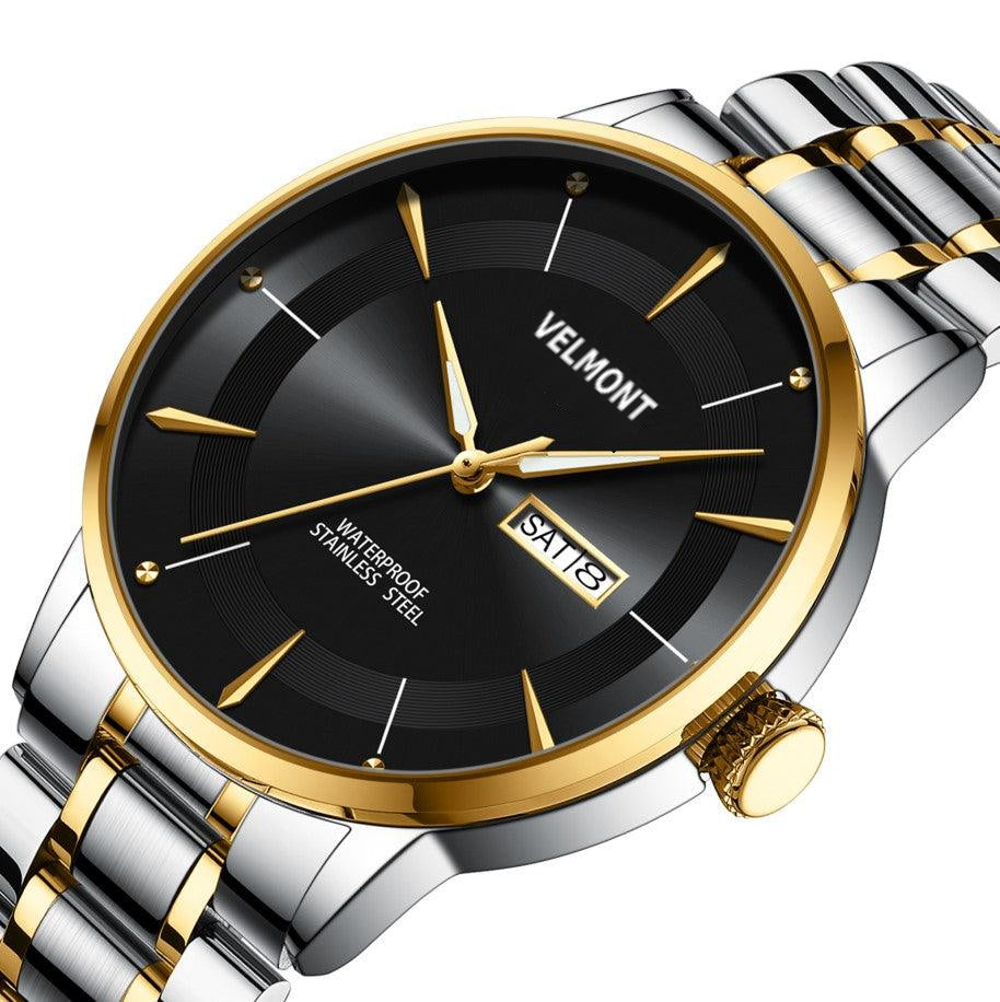 Two tone black dial at an angle