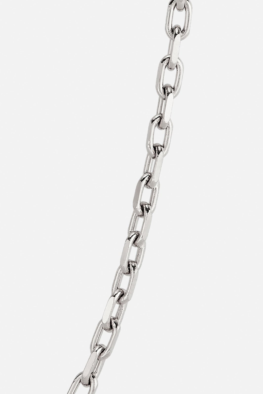 Silver-tone 3 mm anchor chain necklace, view 6 of 6