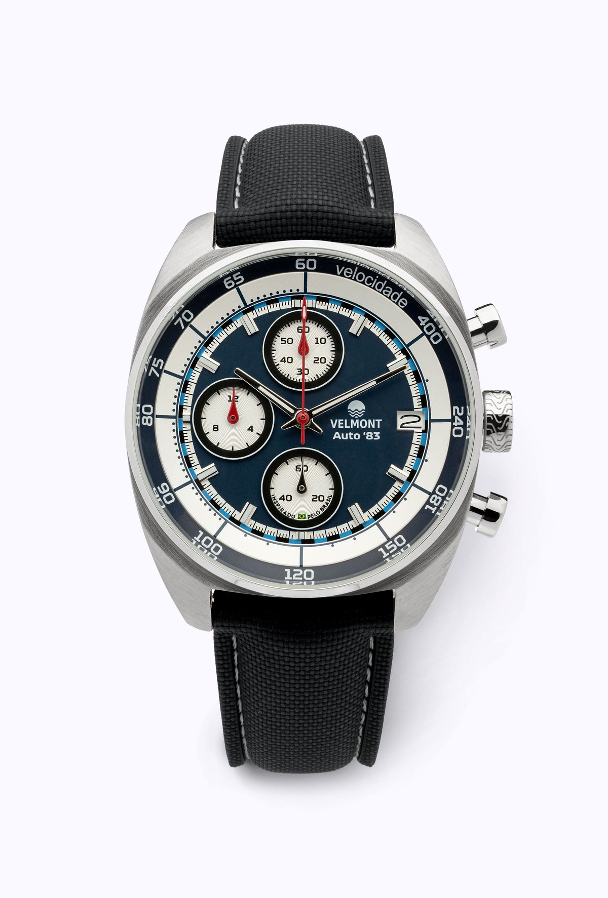 Blue chronograph on a black strap