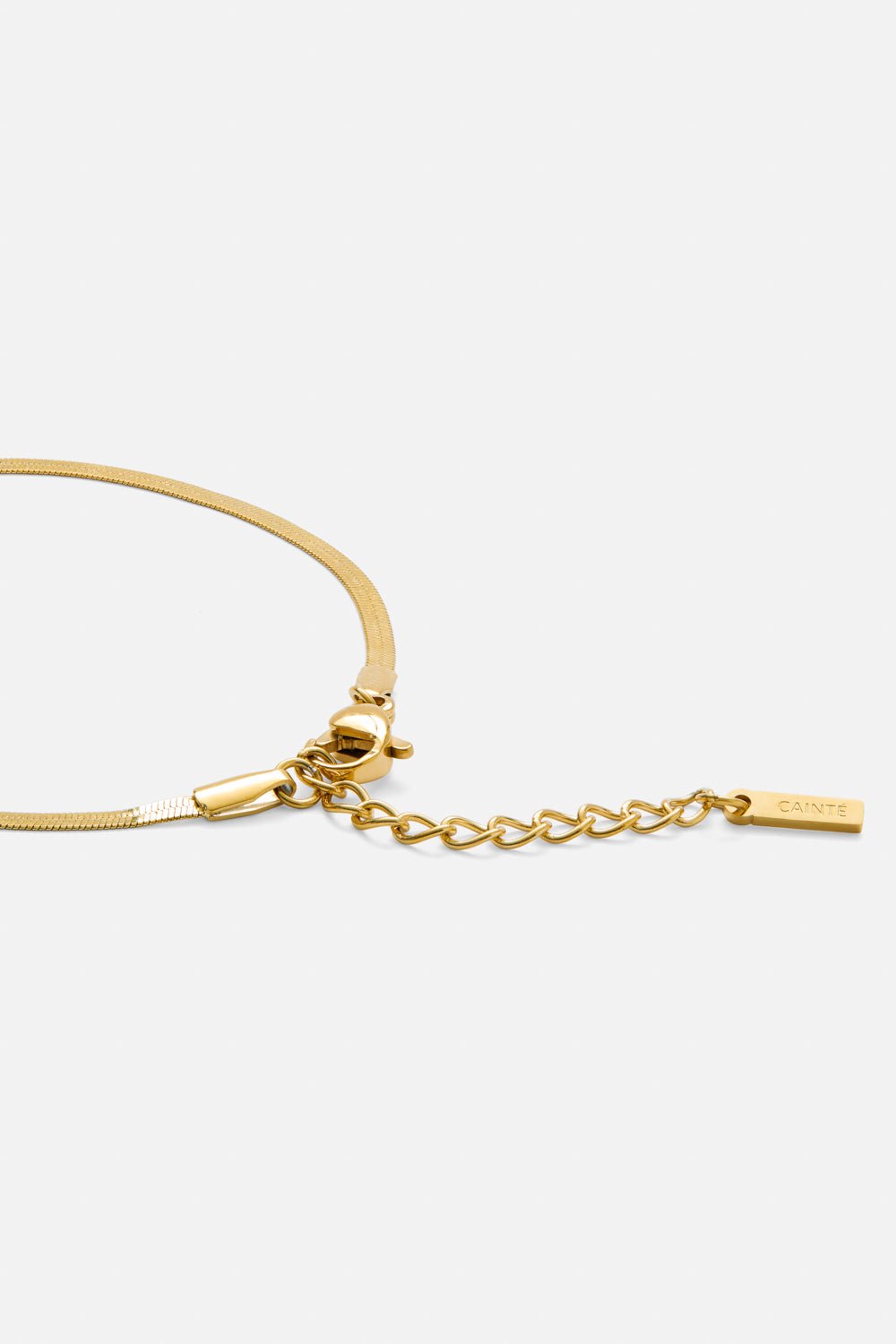 Gold-tone 2 mm herringbone bracelet, view 3 of 5