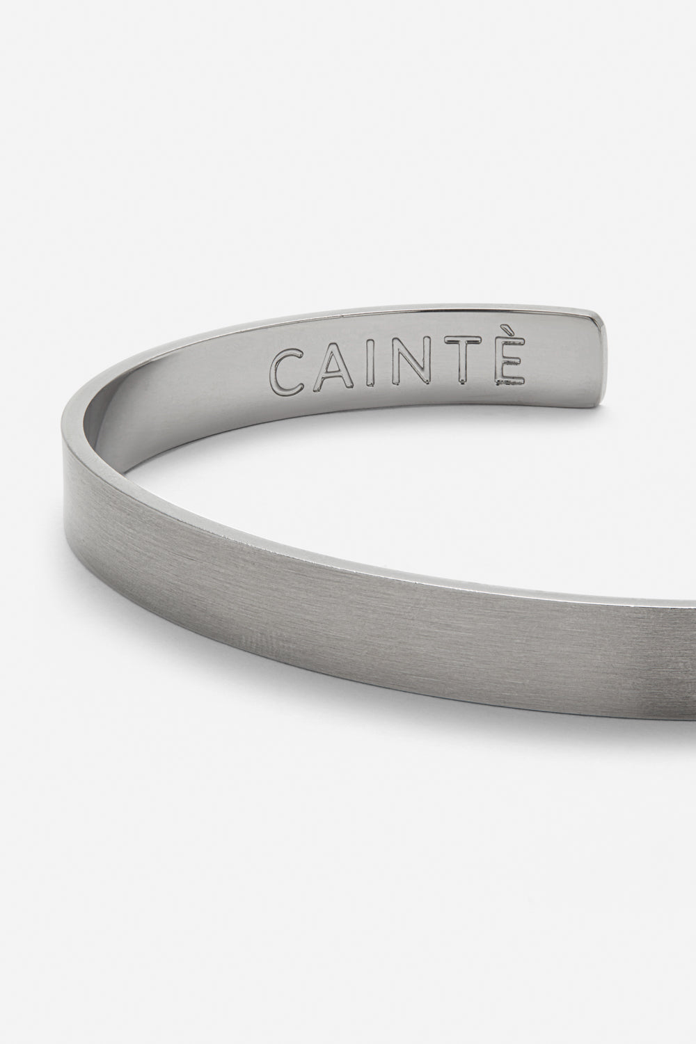 Silver-tone matte cuff bracelet, view 3 of 6