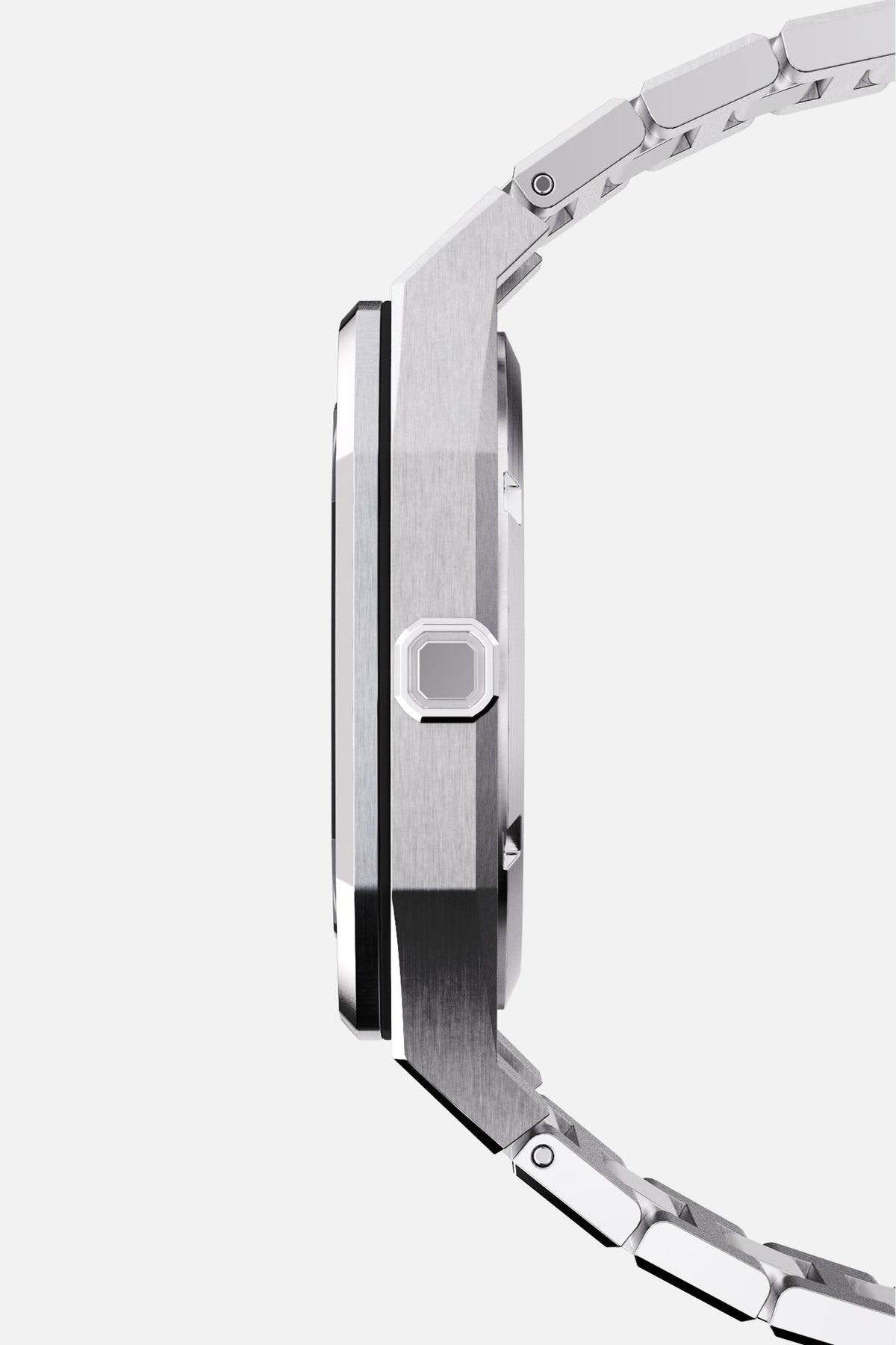 Side profile of the slim octagonal case