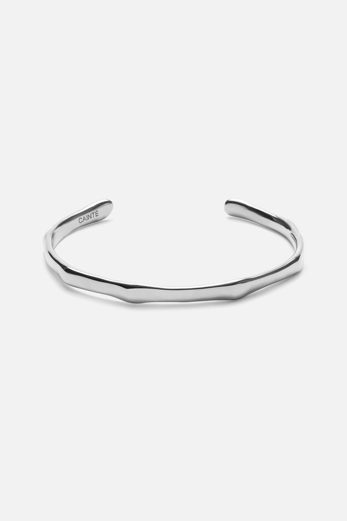 Silver-tone slim wavy cuff bracelet, view 3 of 5