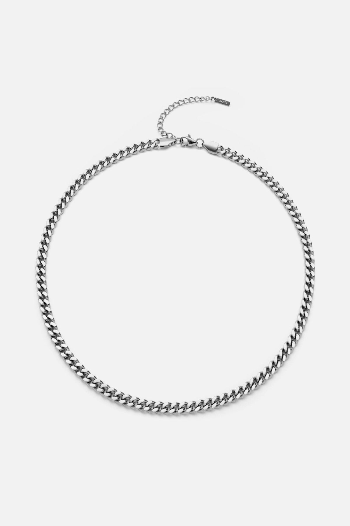 Silver-tone 5 mm cuban link chain necklace, view 5 of 5