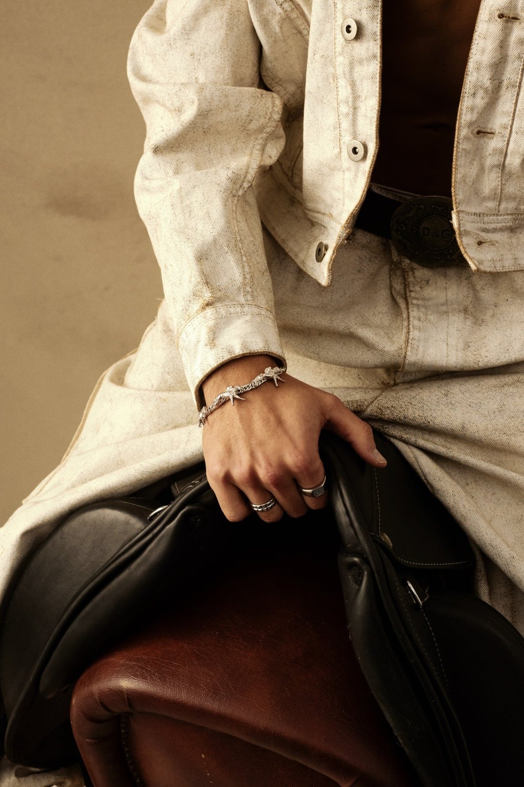 Silver-tone charm bracelet, view 5 of 9