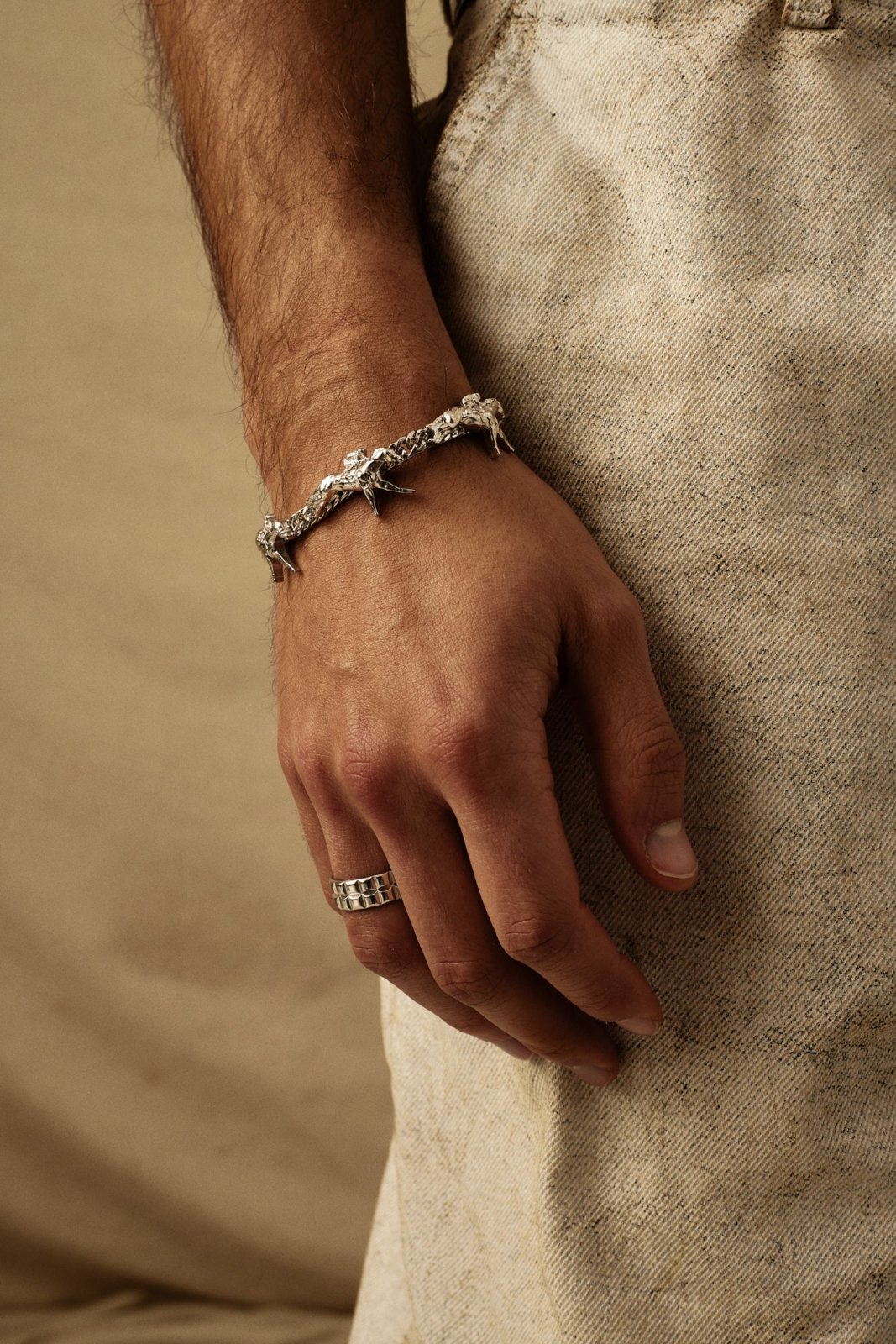 Silver-tone charm bracelet, view 4 of 9
