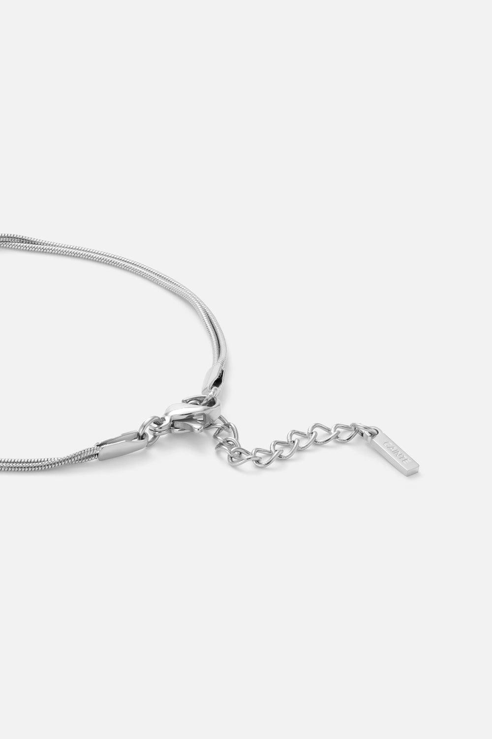 Silver-tone fine chain bracelet with a knot, view 5 of 5
