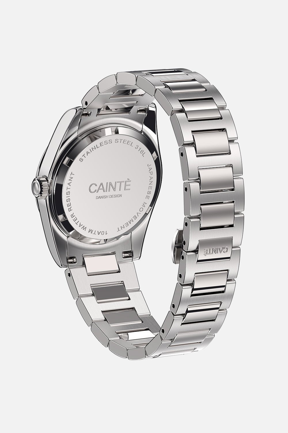 Case back with the bracelet closed