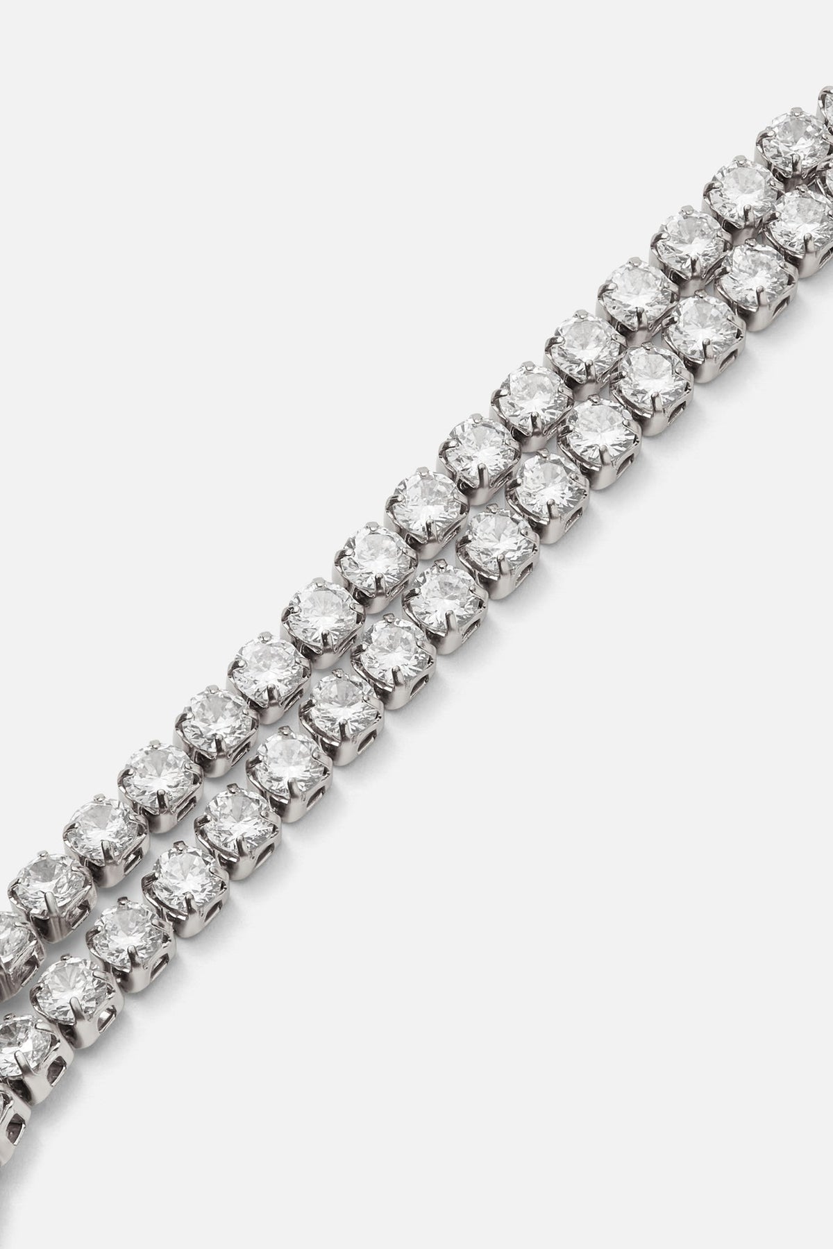 Silver-tone sparkling mesh slider bracelet, view 3 of 9