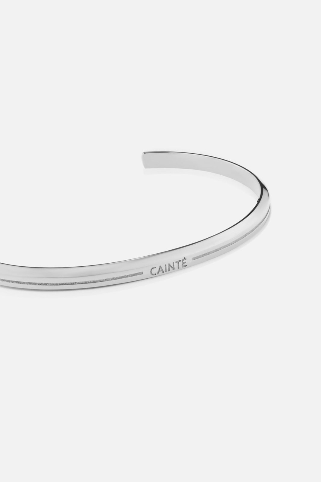 Silver-tone thin flat cuff, view 3 of 4