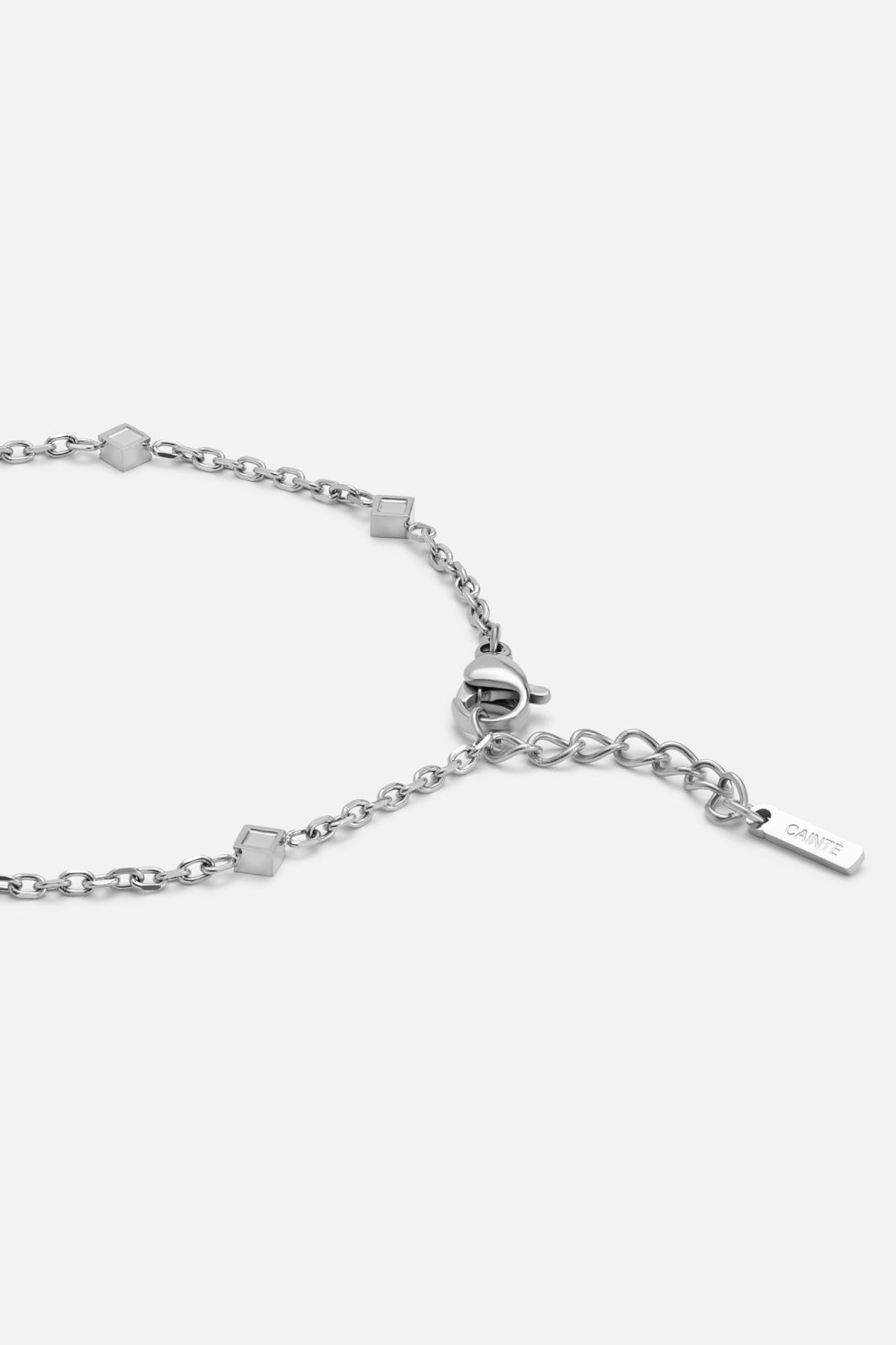 Silver-tone station chain bracelet with beads, view 3 of 6