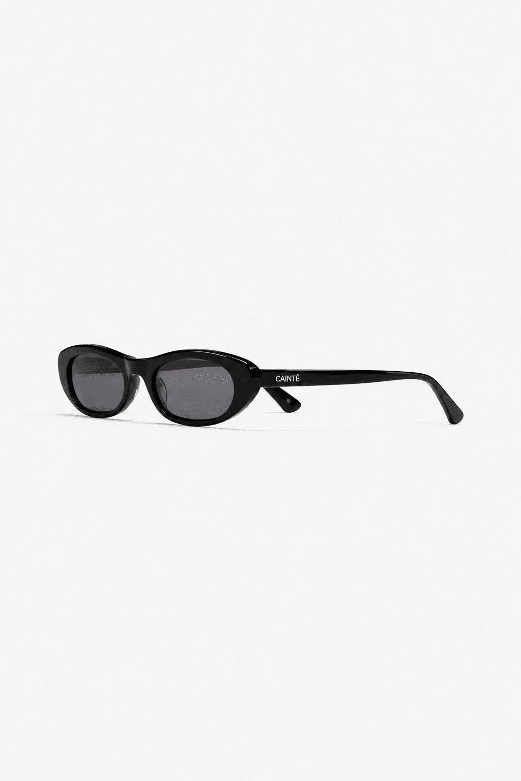 Black oval sunglasses from the side