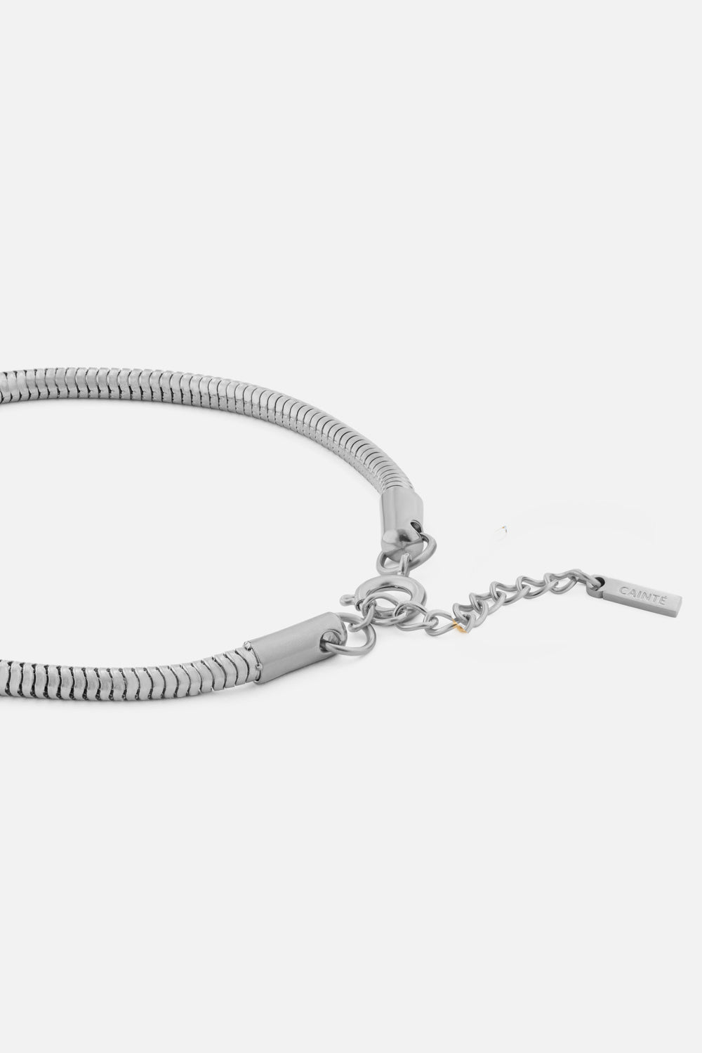 Silver-tone round snake chain bracelet, view 3 of 4