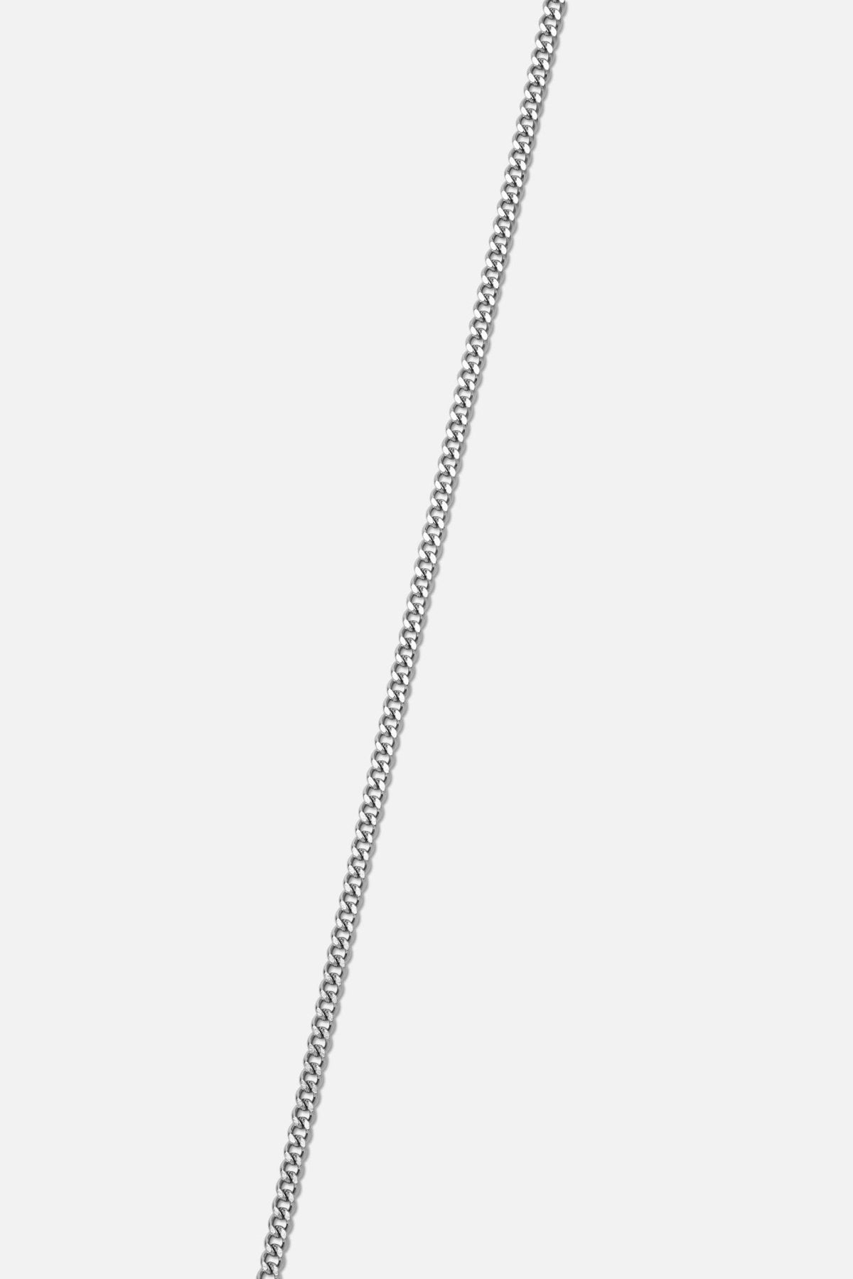 Silver-tone ridged tag pendant necklace, view 5 of 6