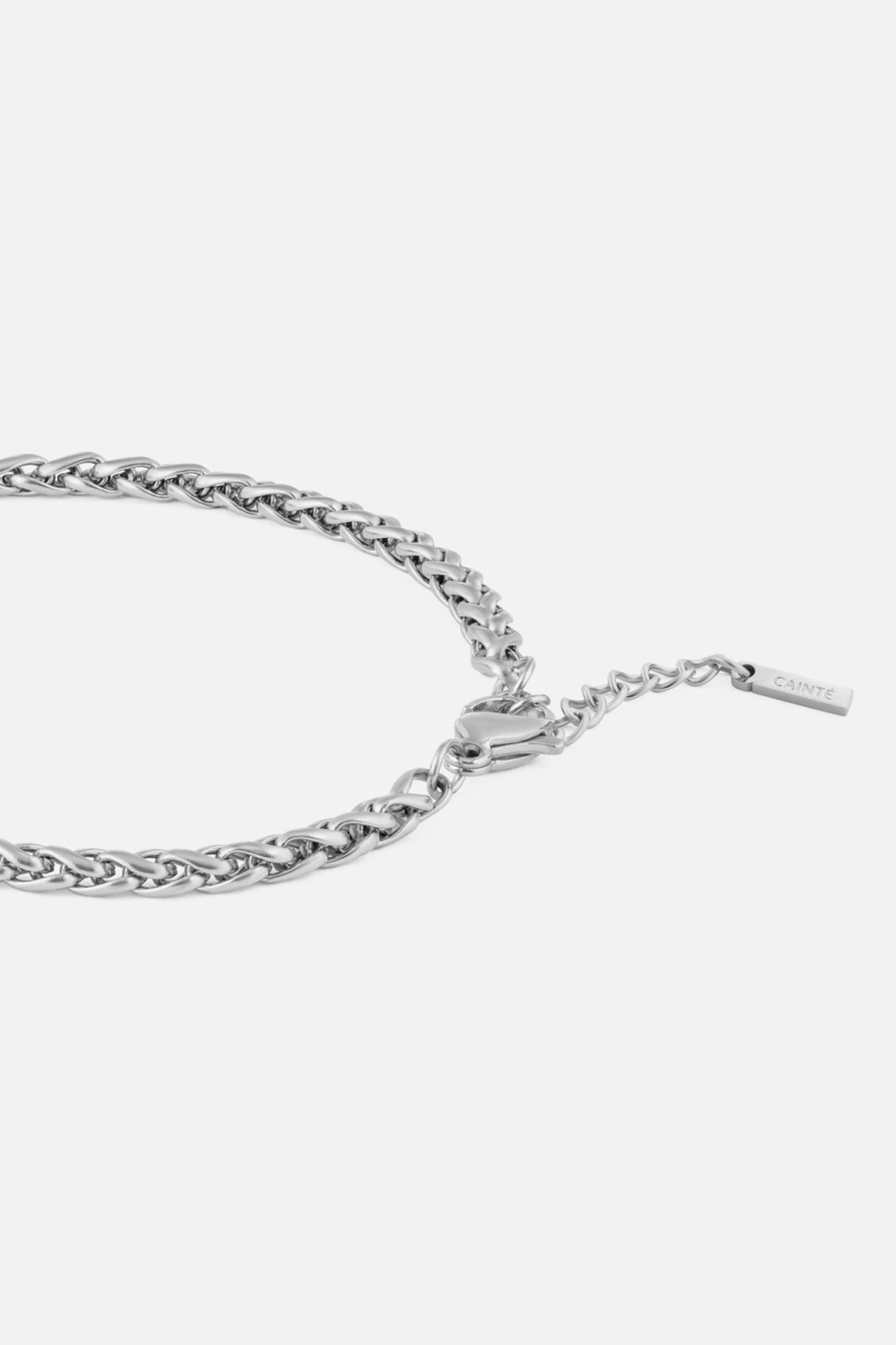 Silver-tone 3 mm wheat chain bracelet, view 3 of 4
