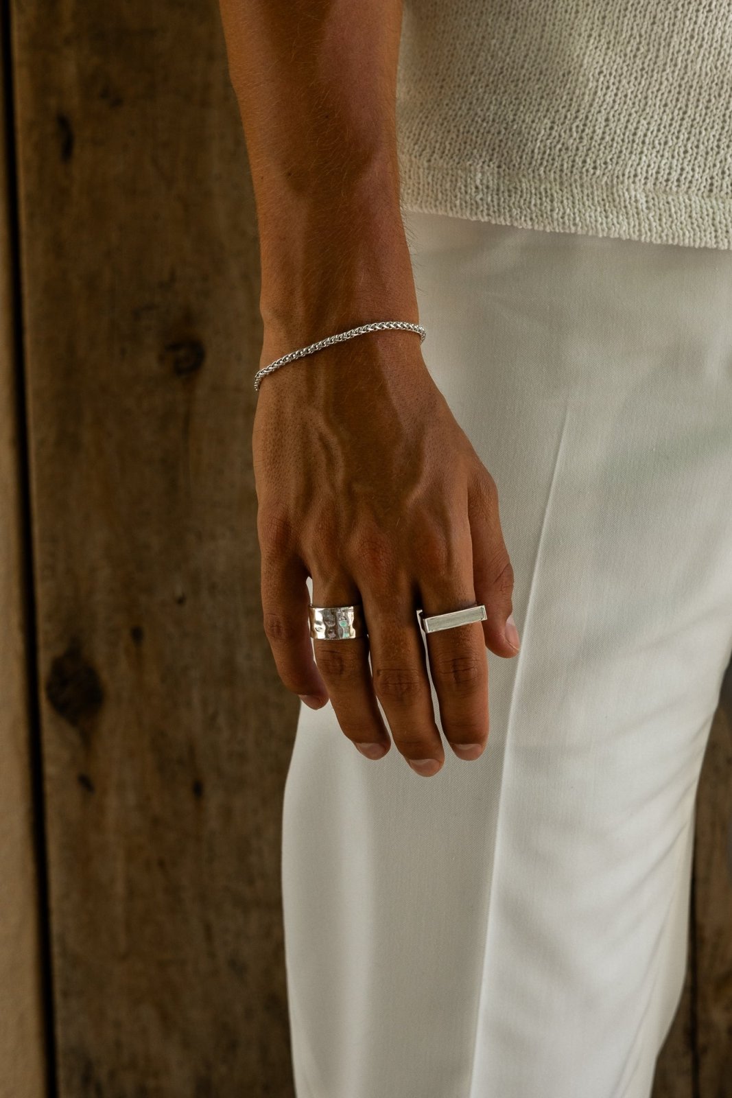 Silver-tone 3 mm wheat chain bracelet, view 4 of 4