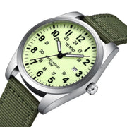 Pale dial with 24-hour track close up