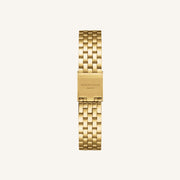Gold-tone five-row bracelet with clasp