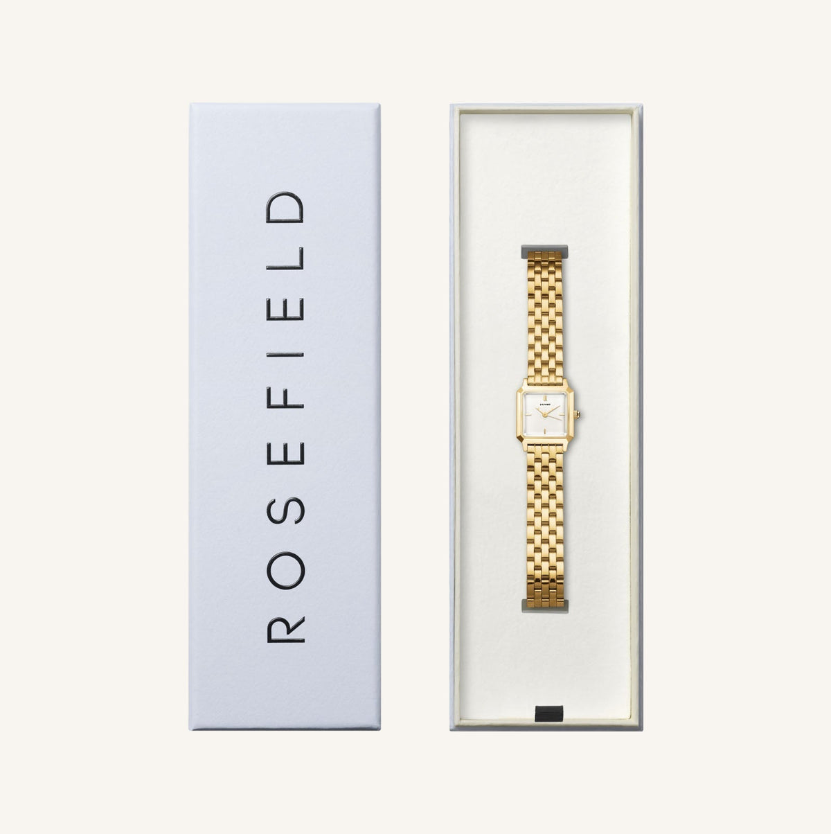 Small square watch in its gift box