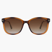 Brown tortoise oversized sunglasses with gradient lenses