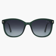 Milky green oversized sunglasses with green lenses
