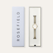 Two-tone watch in its gift box