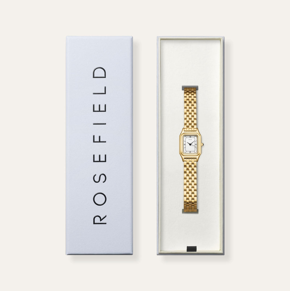 Gold-tone dress watch in its gift box