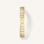 Chunky gold-tone bracelet with clasp, back view