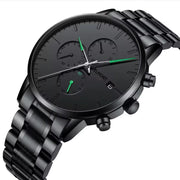 Green accent watch at an angle