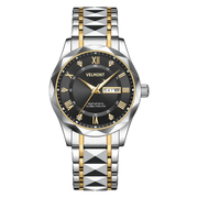 Two tone watch with black dial