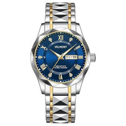 Two tone watch with blue dial