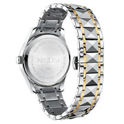 Case back and faceted bracelet