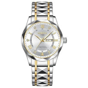 Two tone watch with white dial