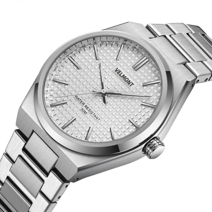 White waffle dial at an angle