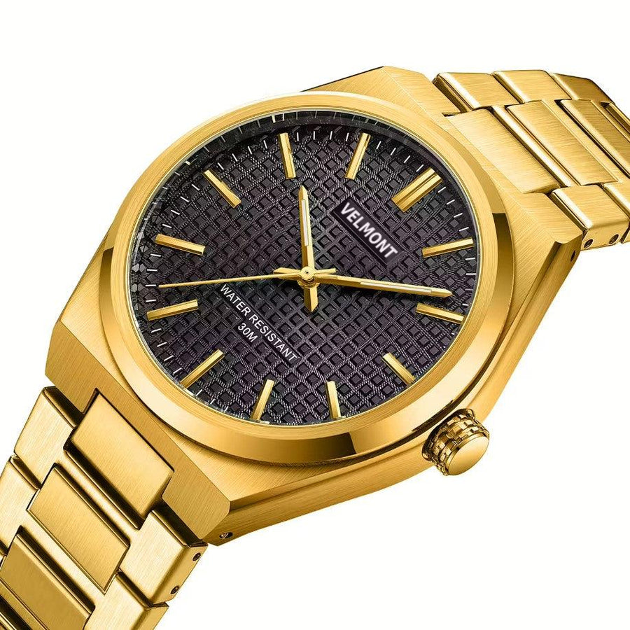 Black waffle dial at an angle