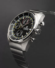 Carbon chronograph crown and pushers