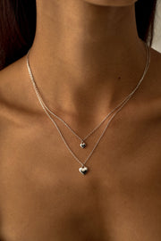 Silver-tone heart pendant necklace, view 4 of 12