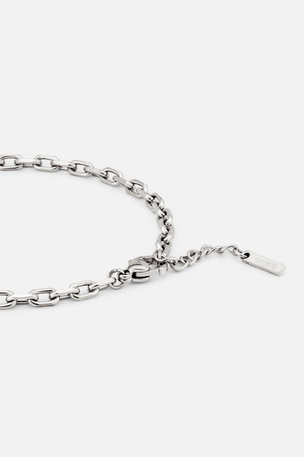Silver-tone 3 mm anchor chain bracelet, view 3 of 3