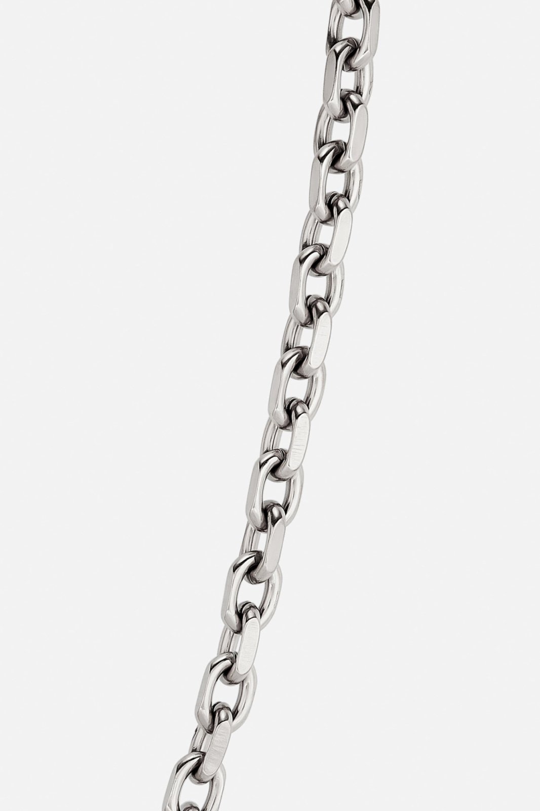 Silver-tone 5 mm anchor chain necklace, view 3 of 3