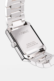Case back of the rectangular watch
