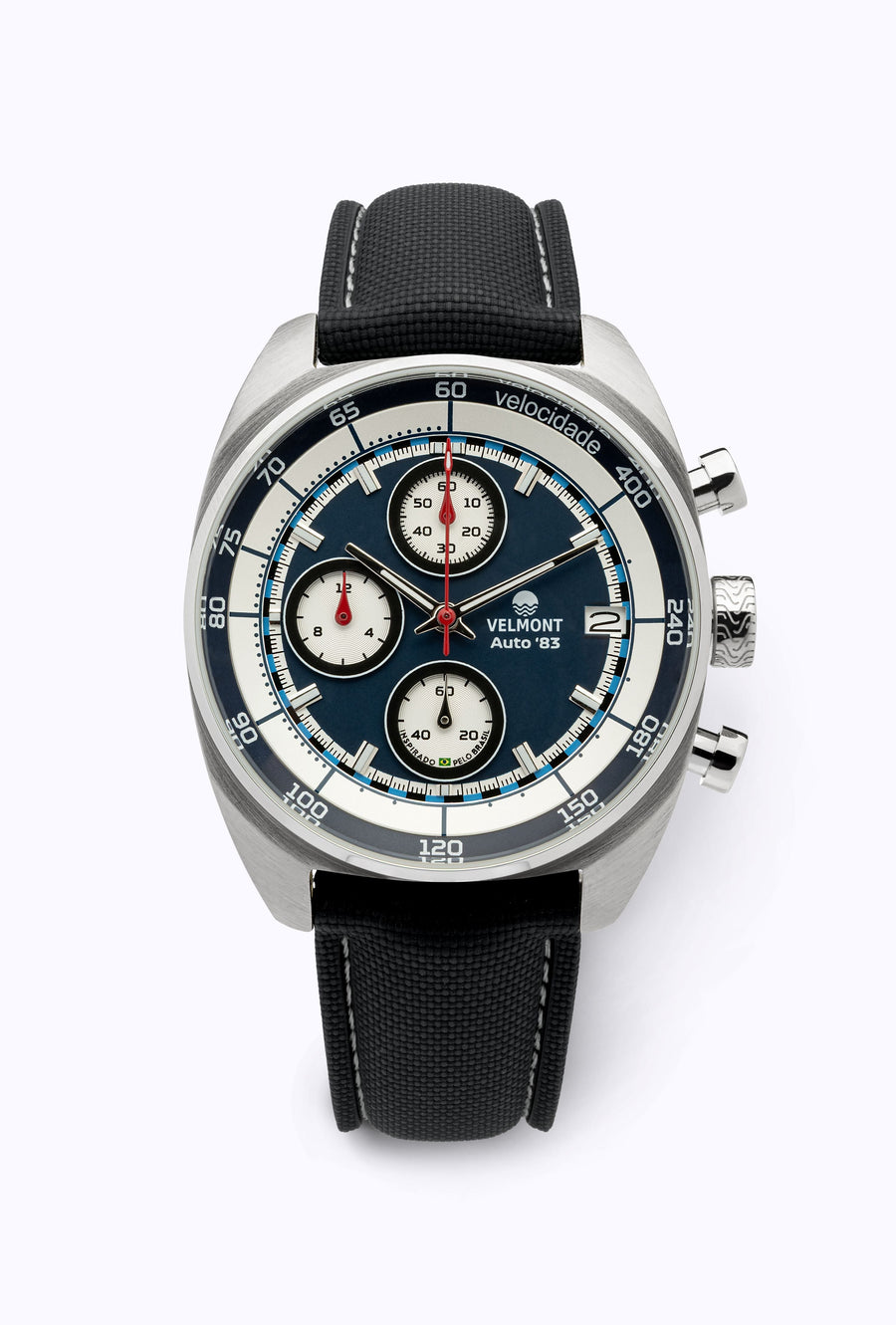 Blue chronograph on a black strap