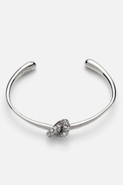 Silver-tone knot cuff bracelet, view 5 of 6