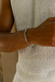 Silver-tone paperclip chain bracelet, view 4 of 4
