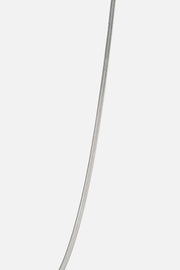 Silver-tone 2 mm herringbone chain necklace, view 3 of 8