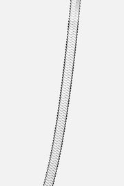 Silver-tone 5 mm herringbone chain necklace, view 3 of 9