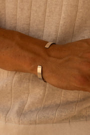 Silver-tone matte cuff bracelet, view 5 of 6
