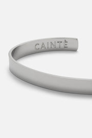 Silver-tone polished cuff bracelet, view 3 of 7